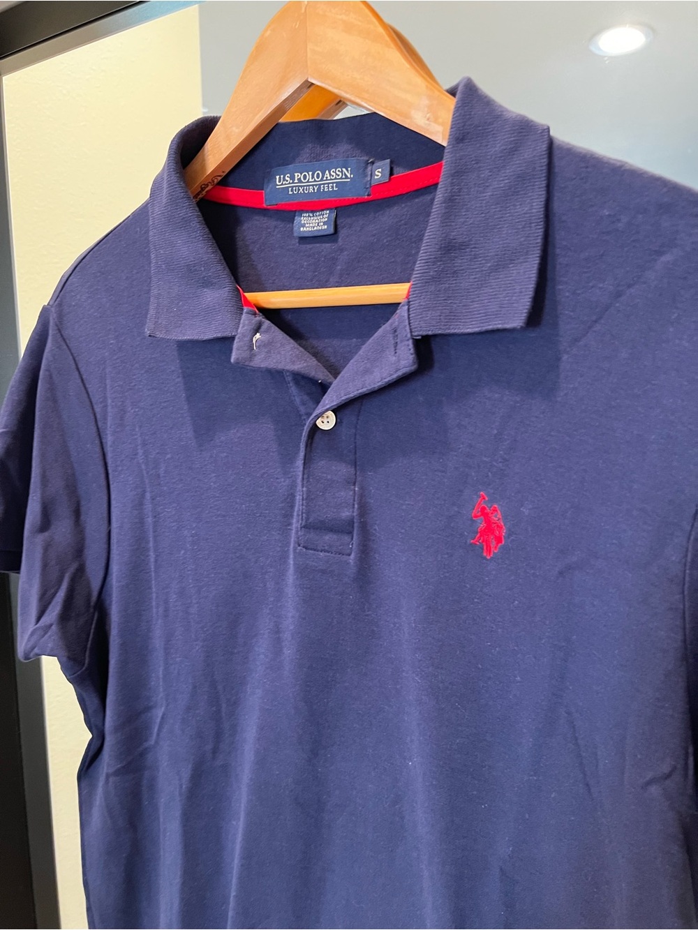 U.S. Polo Assn. Navy Polo with Red Logo
